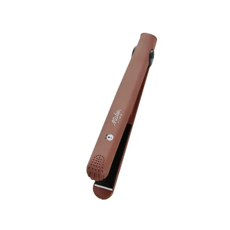 compact 2 in 1 hair styling iron mini ceramic straightener & curler