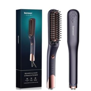 quick heat beard and hair straightener comb with ionic technology