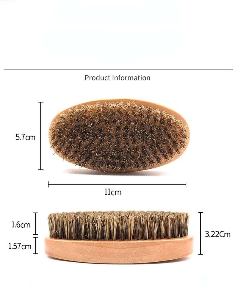 deluxe bamboo beard brush with natural boar bristles for men