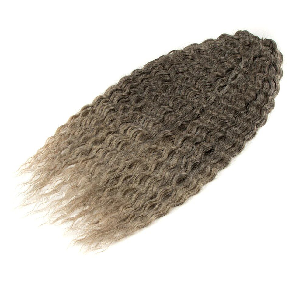 22" ombre deep wave synthetic hair extension water wave twist crochet braiding hair in multiple colors