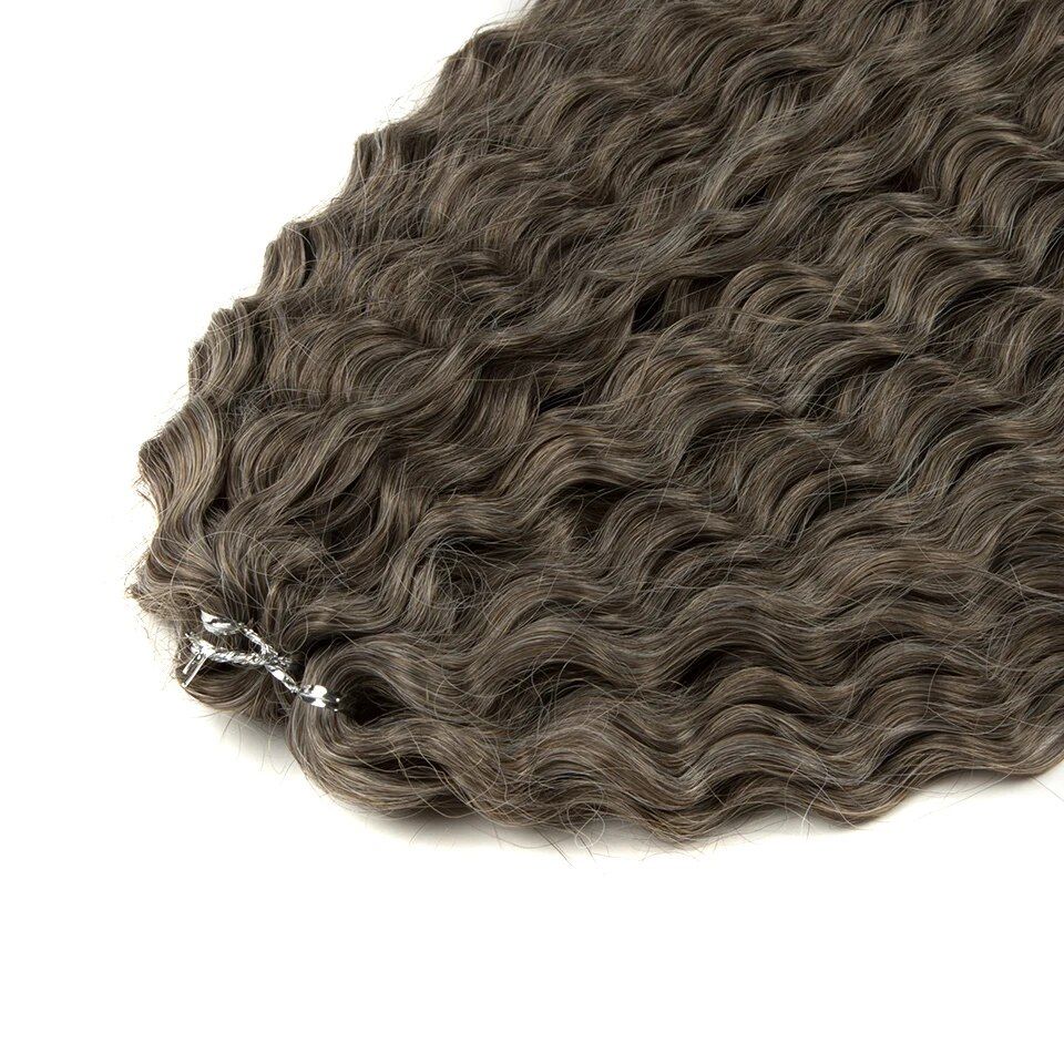 22" ombre deep wave synthetic hair extension water wave twist crochet braiding hair in multiple colors