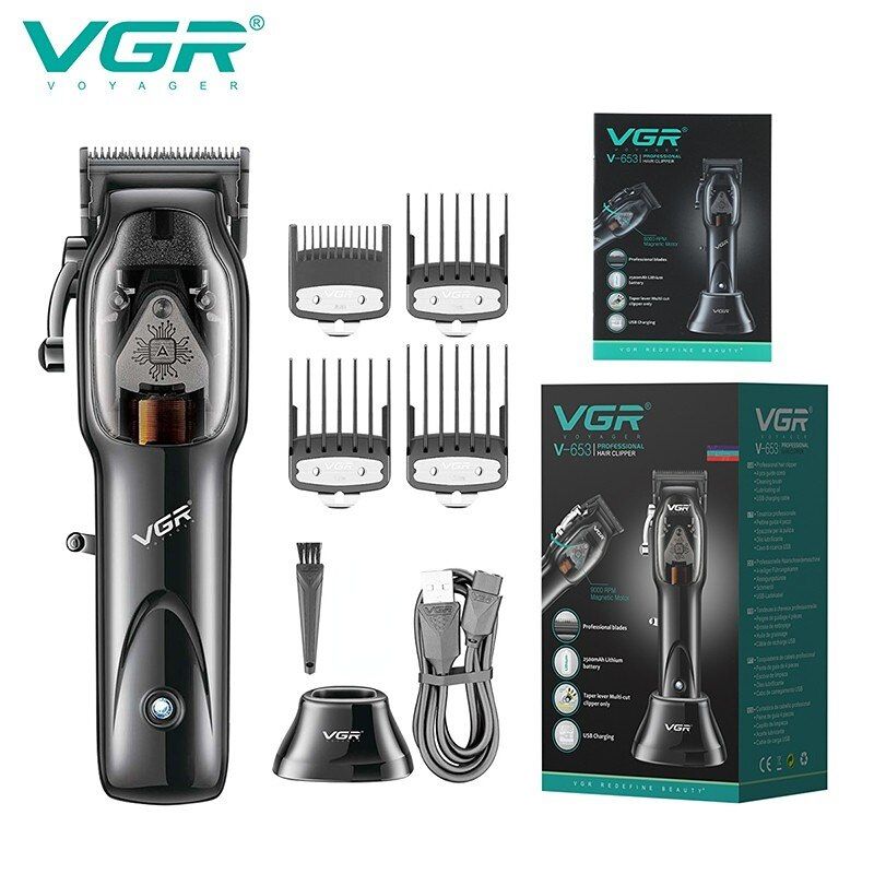 professional cordless hair clipper with dlc coated blades, magnetic motor, and usb charging