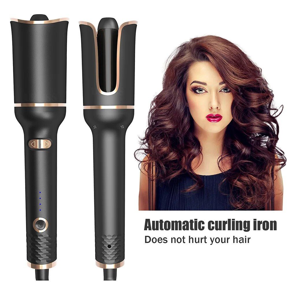 versatile ceramic hair curler with auto rotating technology
