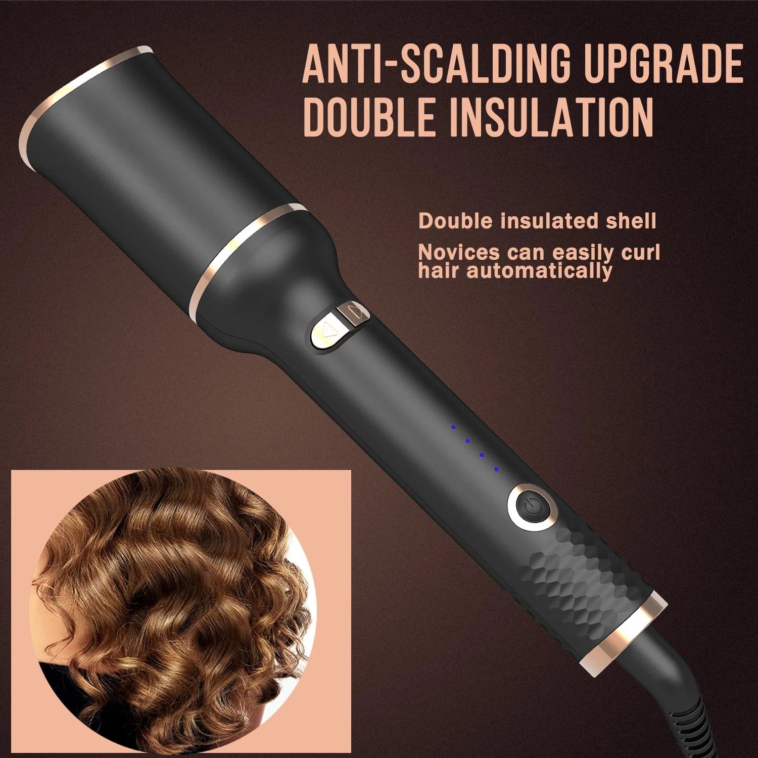 versatile ceramic hair curler with auto rotating technology
