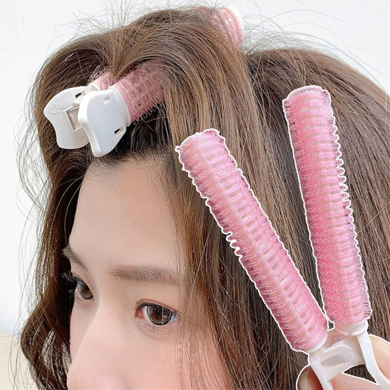 effortless style 2 in 1 hair root fluffy clips and rollers compact, non slip hair styling accessories
