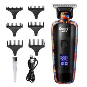 professional digital hair clipper with random graffiti design multifunctional electric trimmer for men
