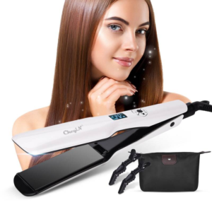 fast heat tourmaline ceramic flat iron with lcd display adjustable temperature hair straightener