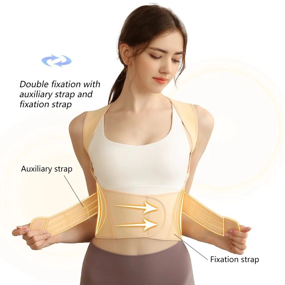 fully adjustable spine support posture corrector brace