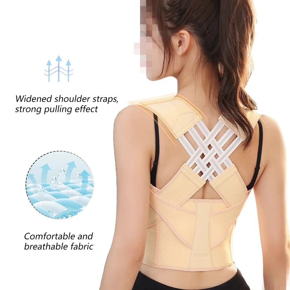fully adjustable spine support posture corrector brace