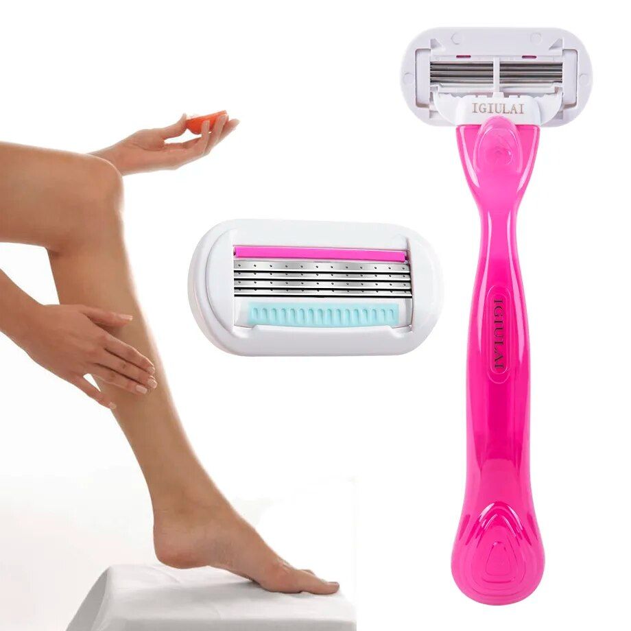 deluxe safety razor set for women ultra precise bikini & body hair removal