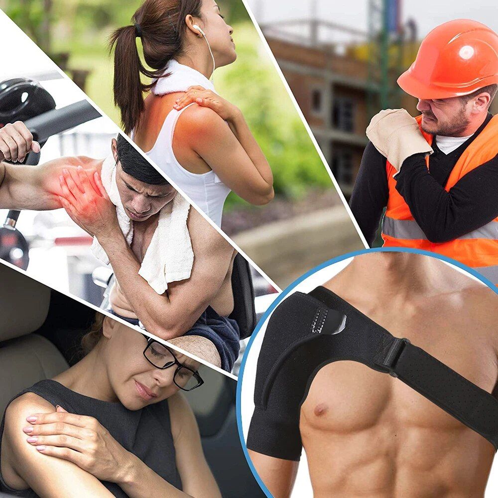 adjustable shoulder support brace for joint pain & injury