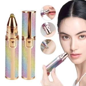 2 in 1 portable lipstick shape electric epilator & eyebrow trimmer