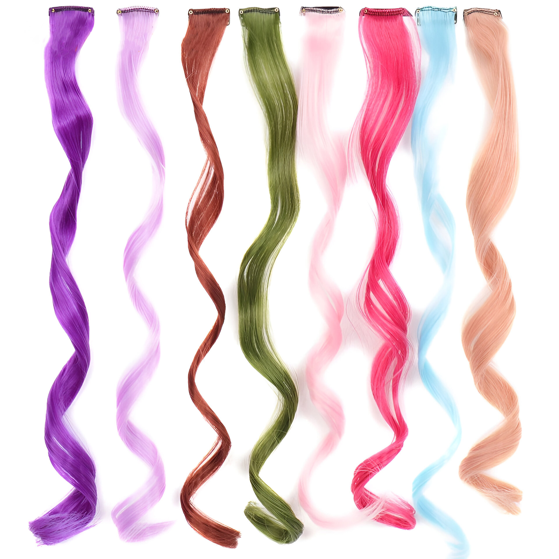 colorful ombre curly clip in hair extensions for vibrant party looks