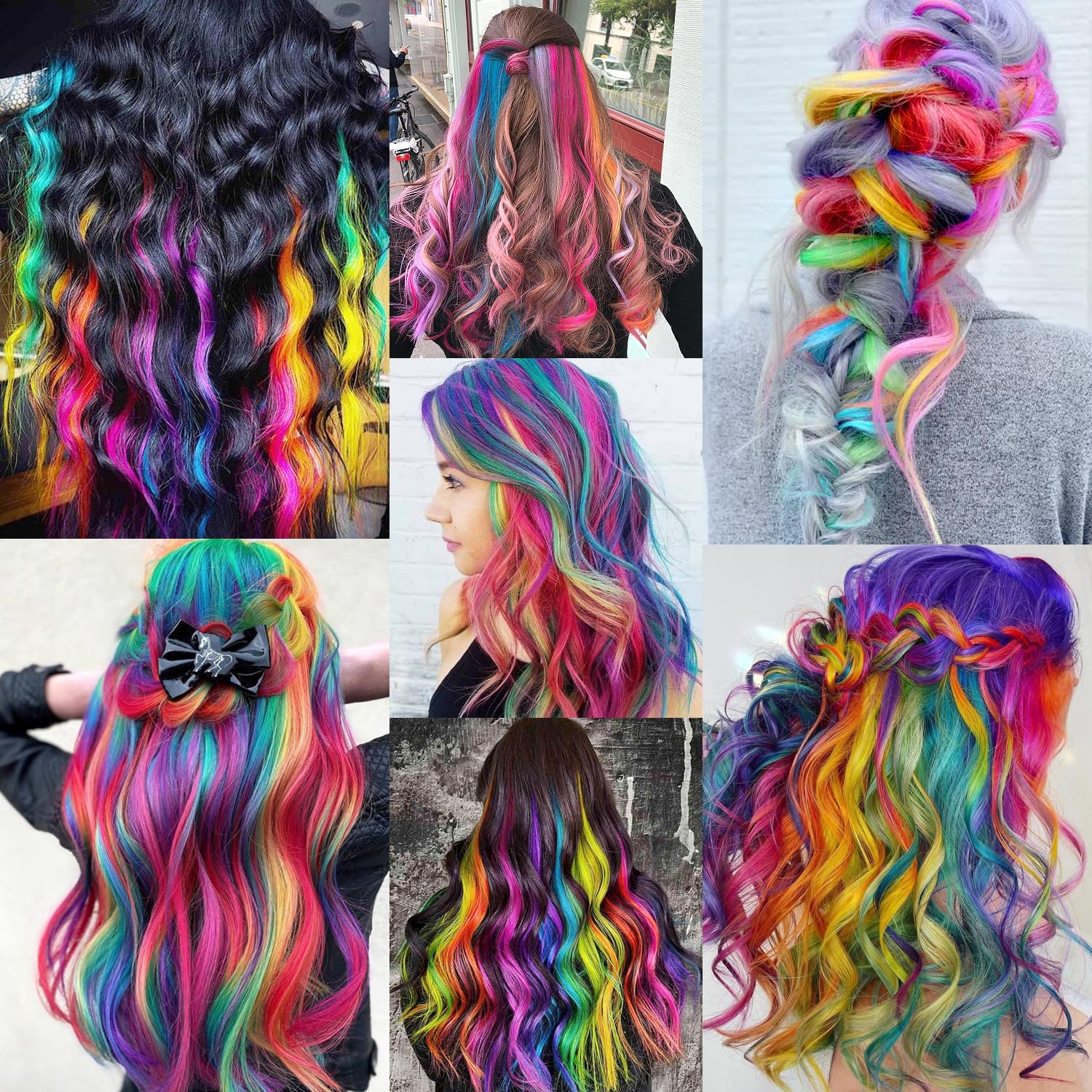 colorful ombre curly clip in hair extensions for vibrant party looks