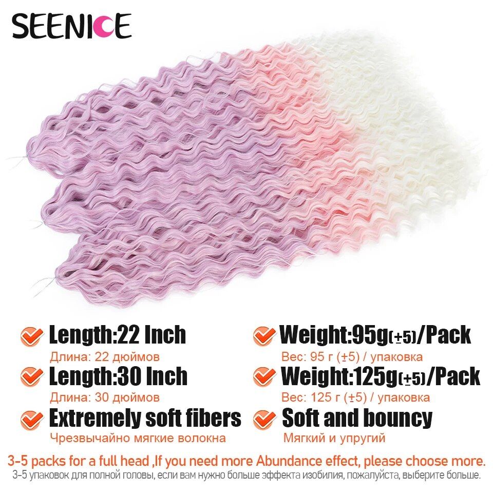 ariel curl water wave crochet hair extensions multi color ombre afro curls