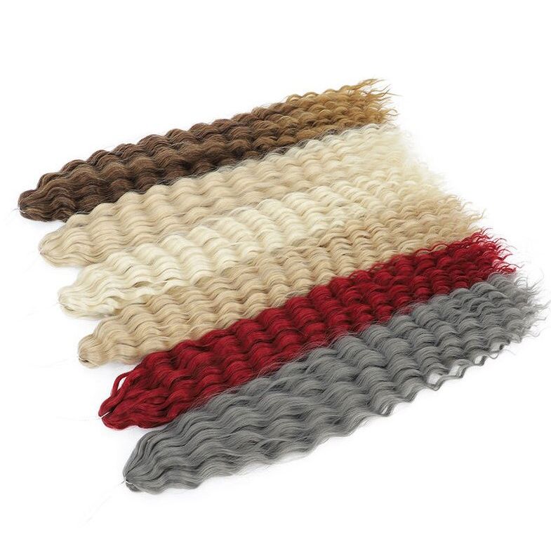 ariel curl water wave crochet hair extensions multi color ombre afro curls