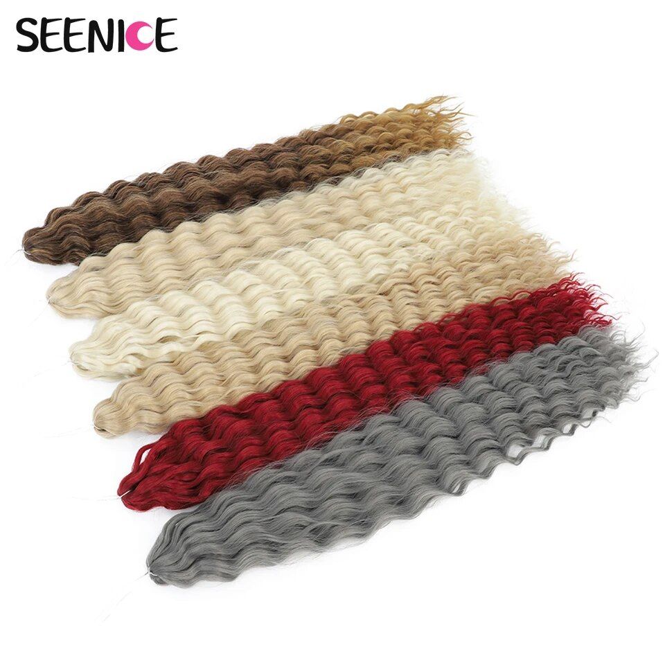 ariel curl water wave crochet hair extensions multi color ombre afro curls