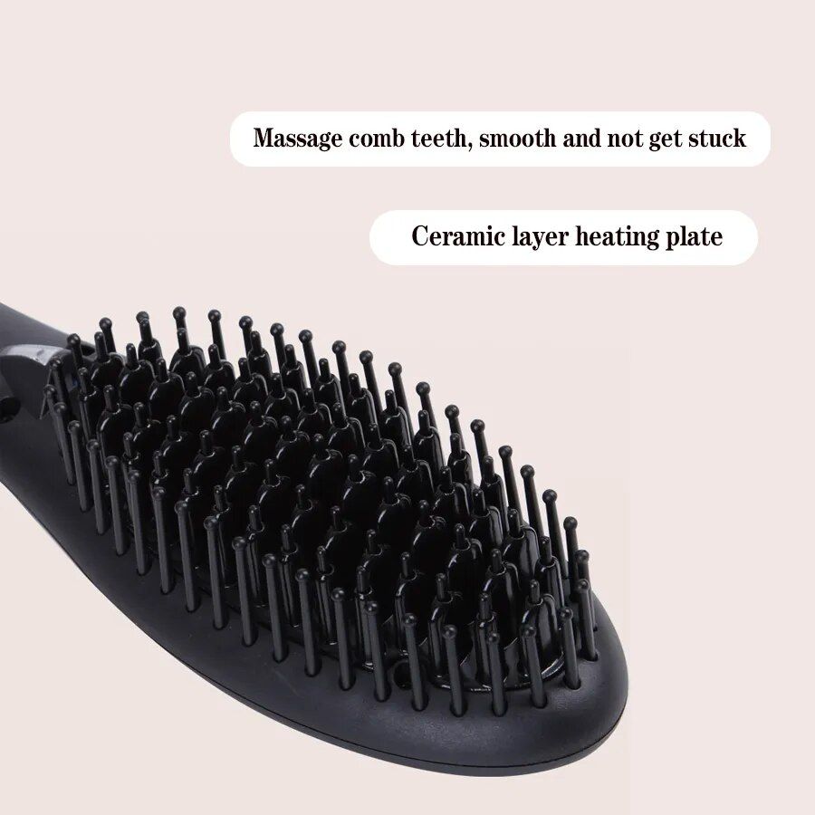 electric hot comb straightener & curler for wet and dry hair