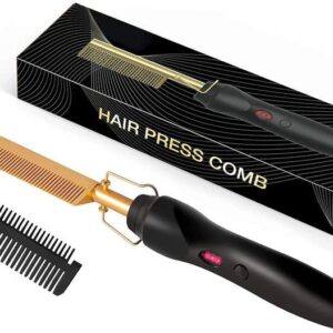 2 in 1 hot comb hair straightener & curling iron