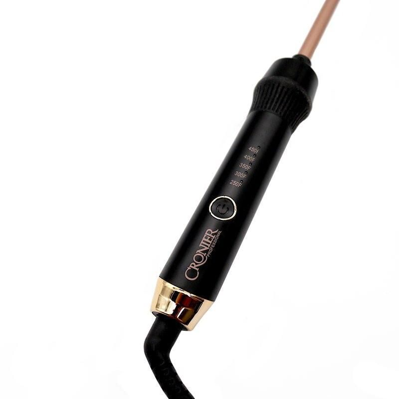 max 450°f wave & curl professional hair styling iron