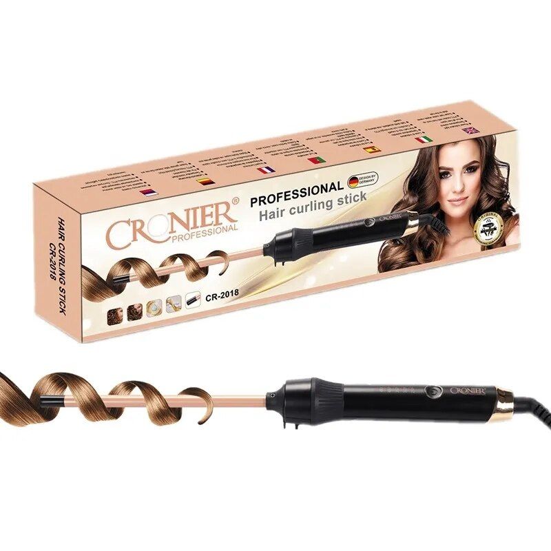 max 450°f wave & curl professional hair styling iron