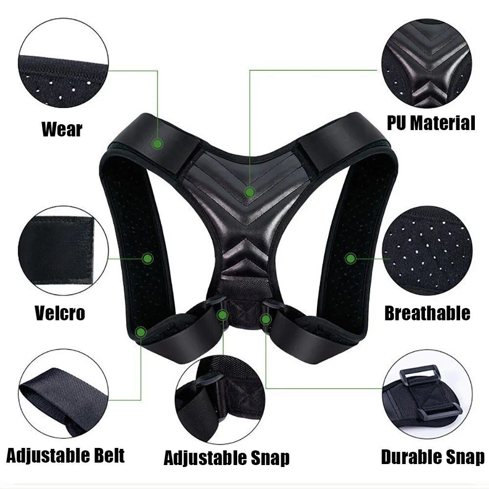 adjustable back and neck posture corrector – discreet comfort fit for everyday use