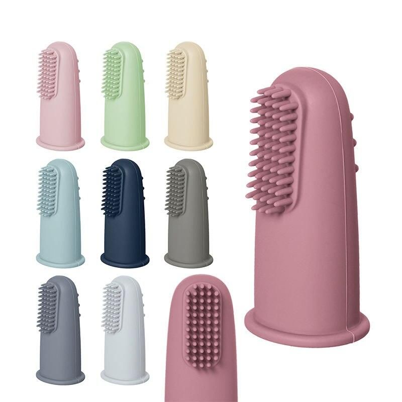 5 piece soft silicone baby finger toothbrush set – gentle teething and oral care for infants