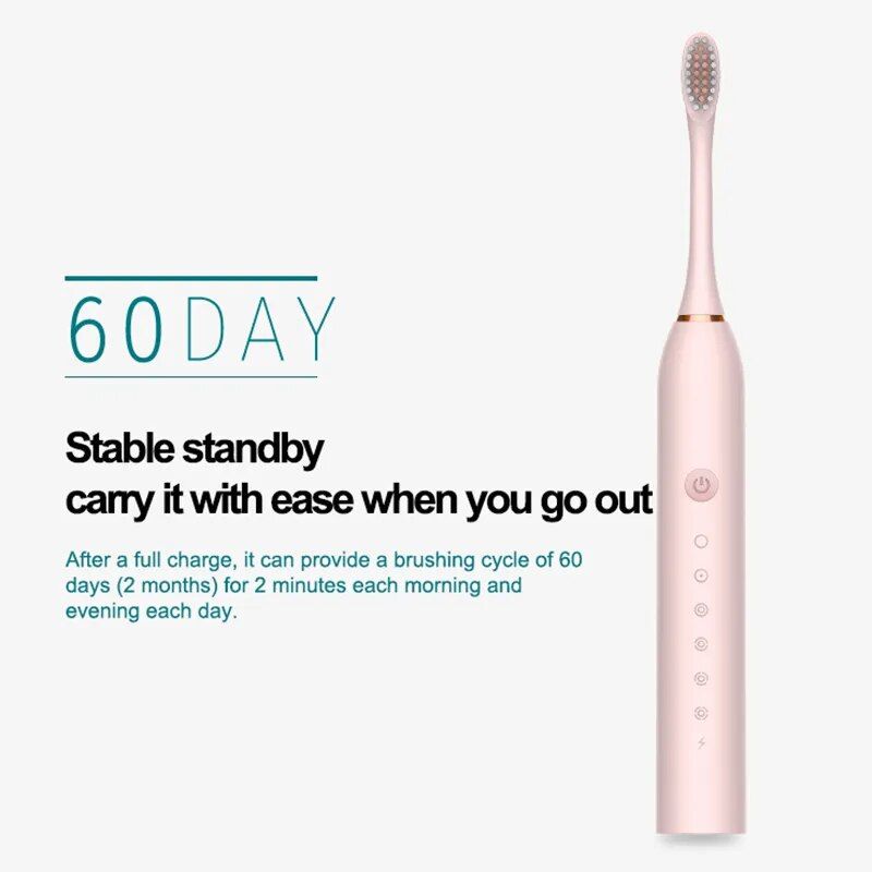 ultrasonic electric toothbrush with multi mode cleaning and waterproof design