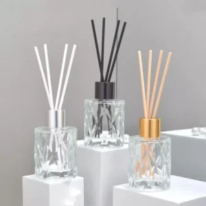 elegant 50ml glass aroma diffuser bottles with rattan sticks