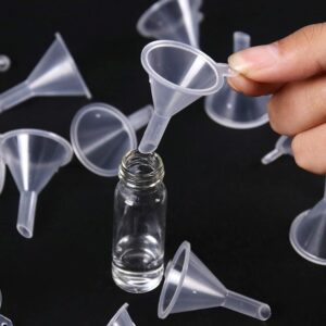 10pcs compact mini plastic funnels for perfume & liquid oil transfers
