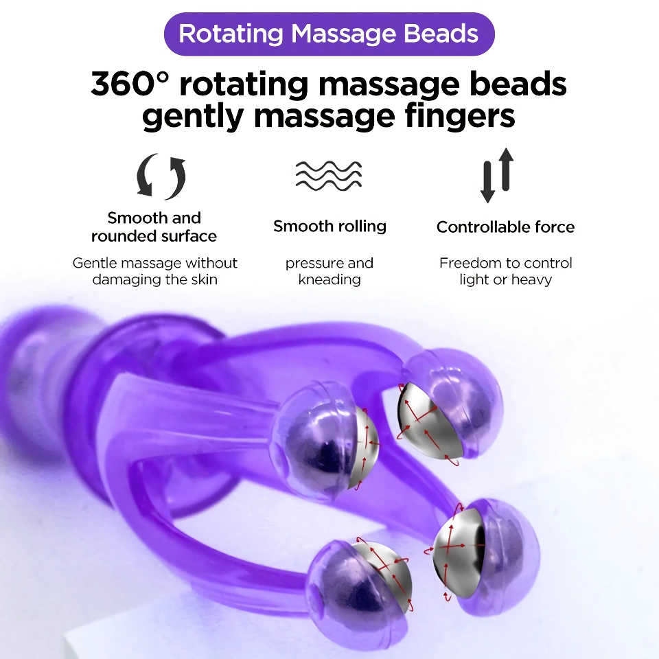 360° rolling finger massager