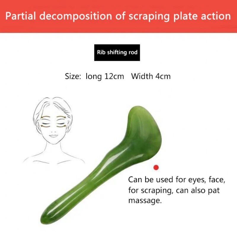 7 piece natural resin gua sha massage set: facial & body acupuncture scraper tools