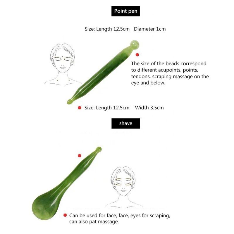 7 piece natural resin gua sha massage set: facial & body acupuncture scraper tools