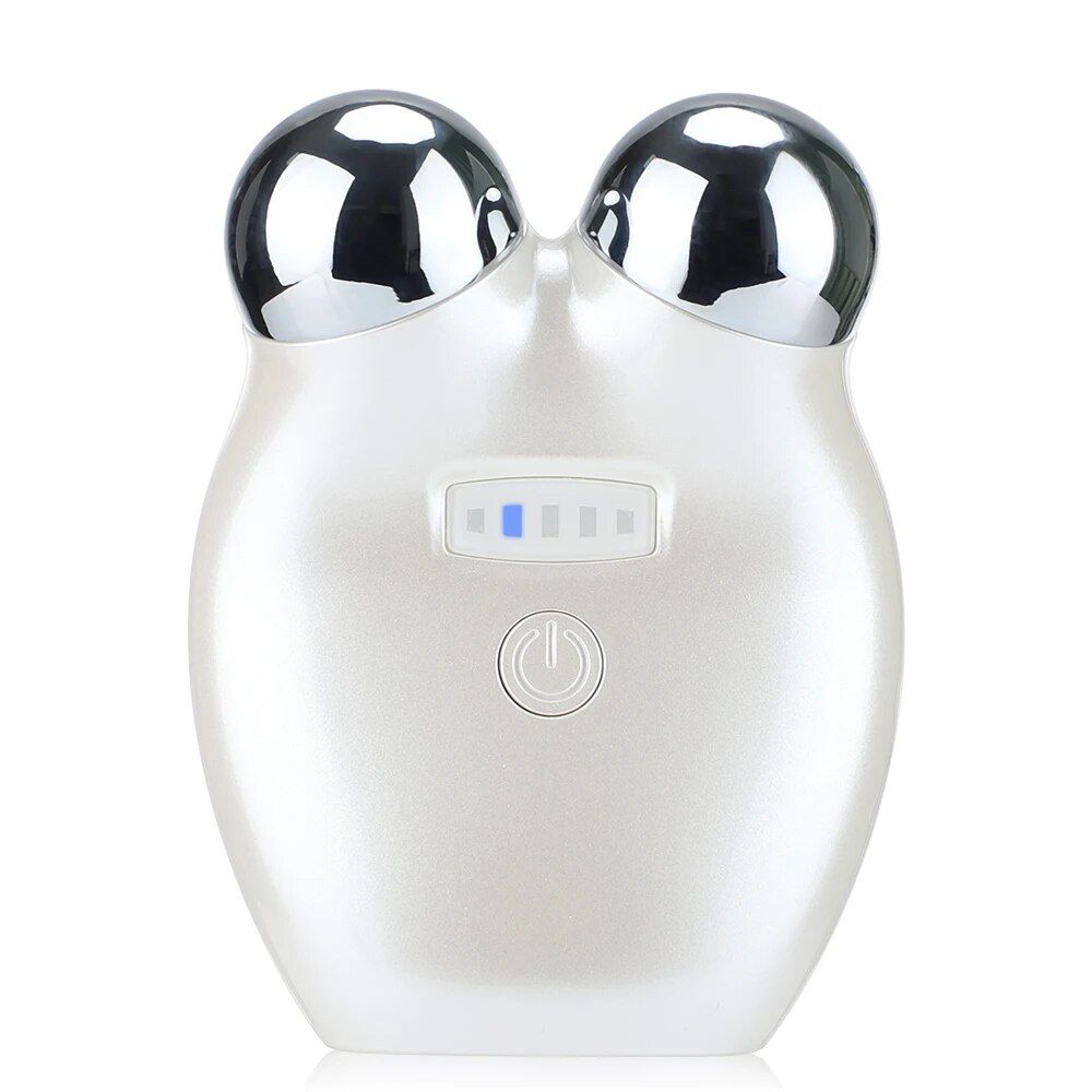3d microcurrent face roller: skin rejuvenation & lifting massager