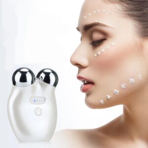 3d microcurrent face roller: skin rejuvenation & lifting massager