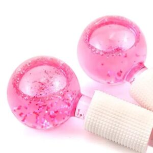 3d ice roller facial massager: skin lifting & soothing cool globes