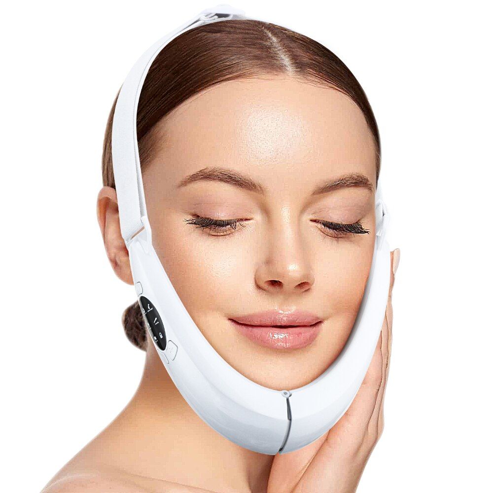 v line face lifting and slimming vibrating massager with led display