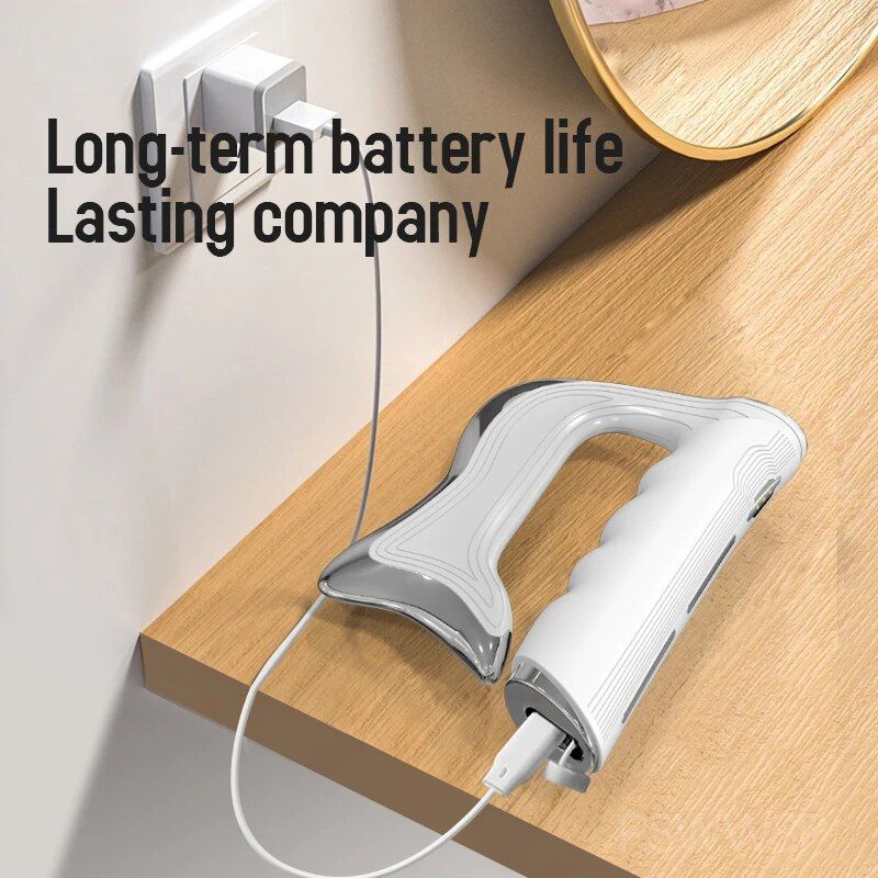 3 speed microcurrent fascia massager gun with gua sha scraping
