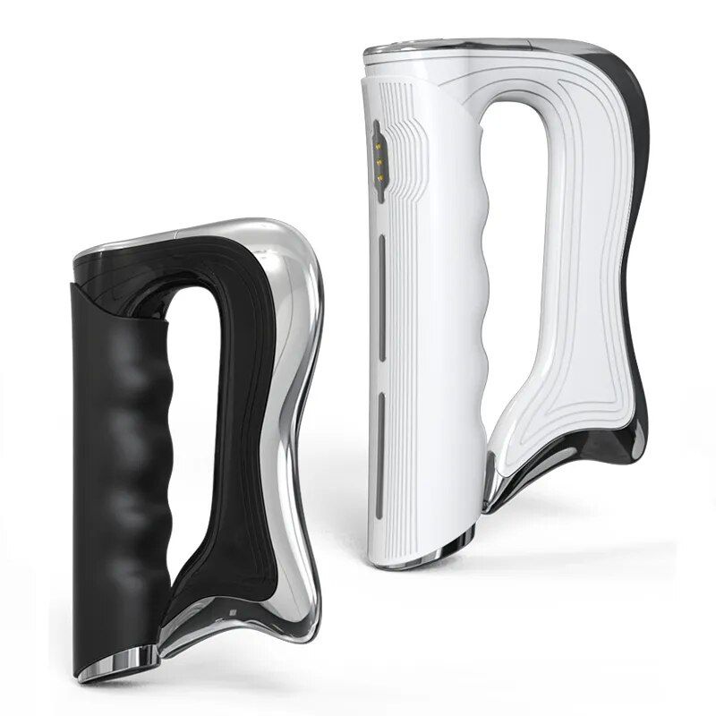 3 speed microcurrent fascia massager gun with gua sha scraping