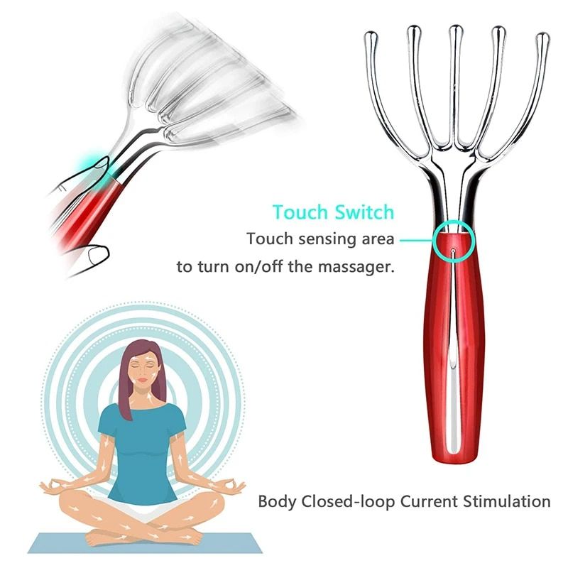 electric five finger scalp and body massager