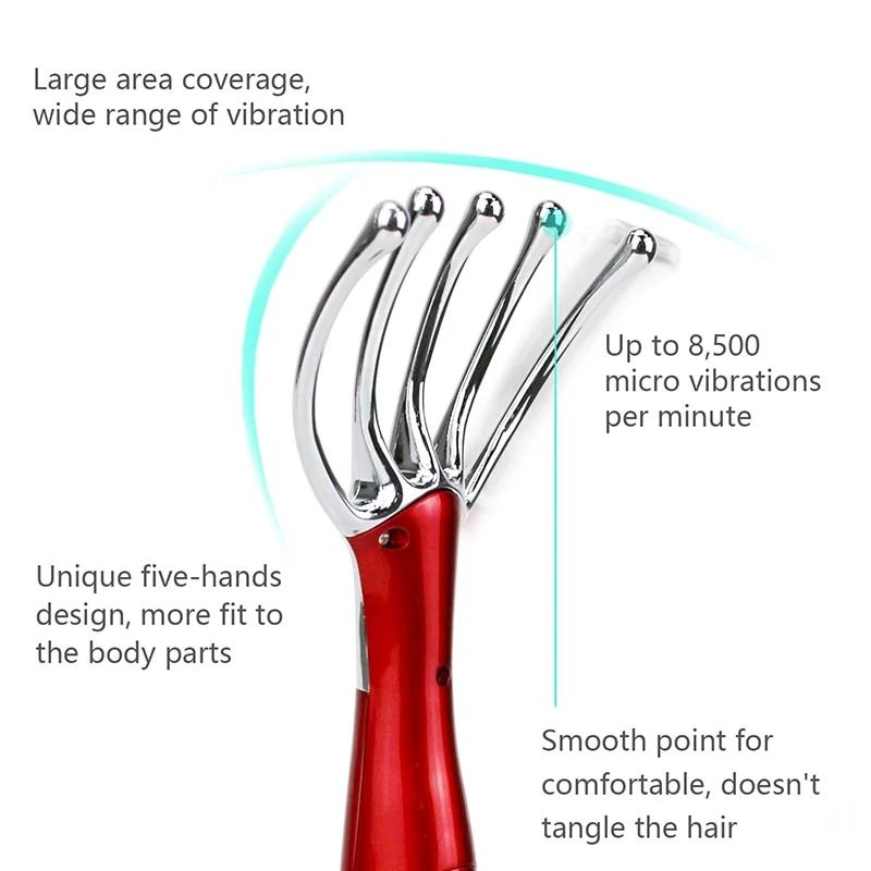 electric five finger scalp and body massager