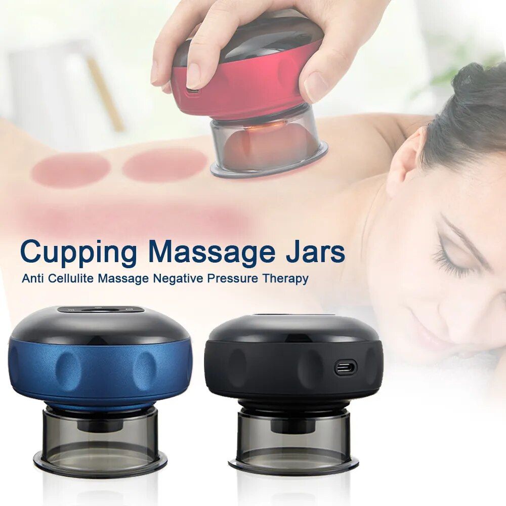 3 in 1 wireless vacuum cupping massage device with red light heating