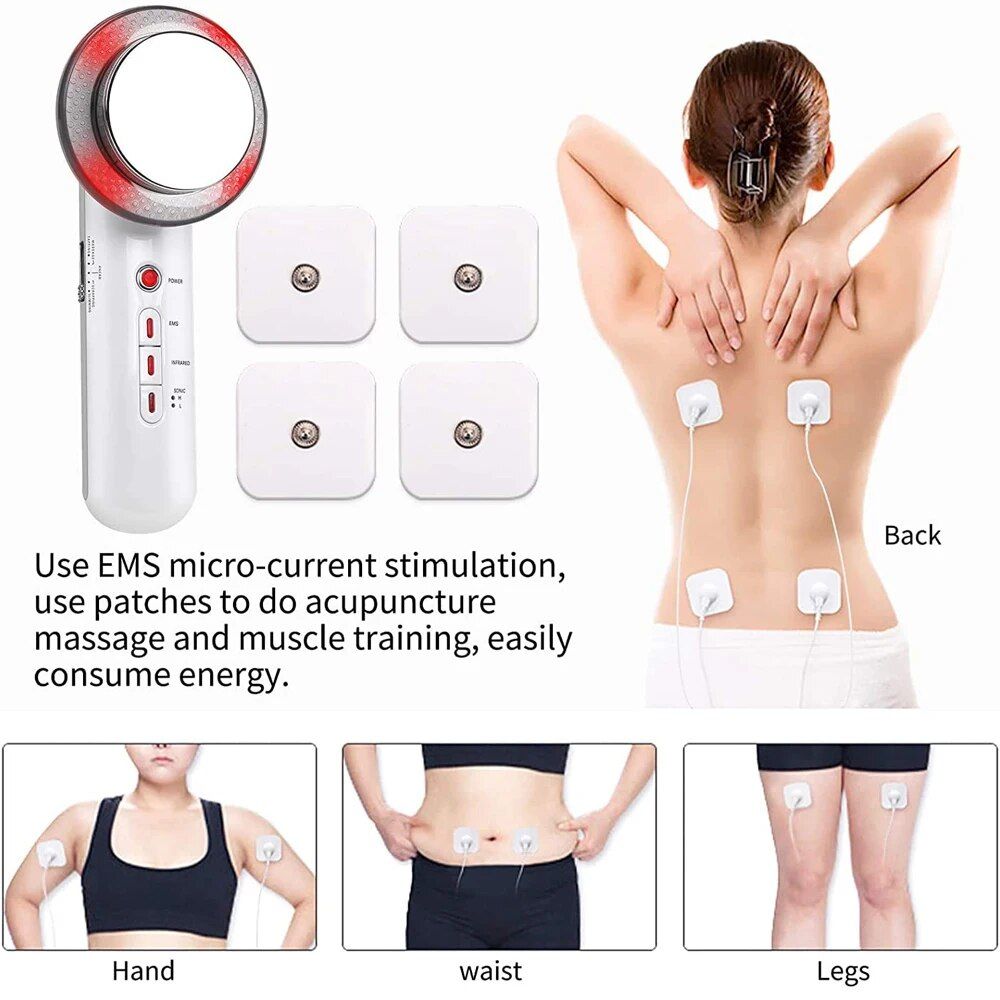 3 in 1 ultrasonic body slimming & rejuvenation device