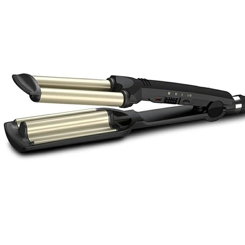 3 barrel ceramic hair crimper & curling iron
