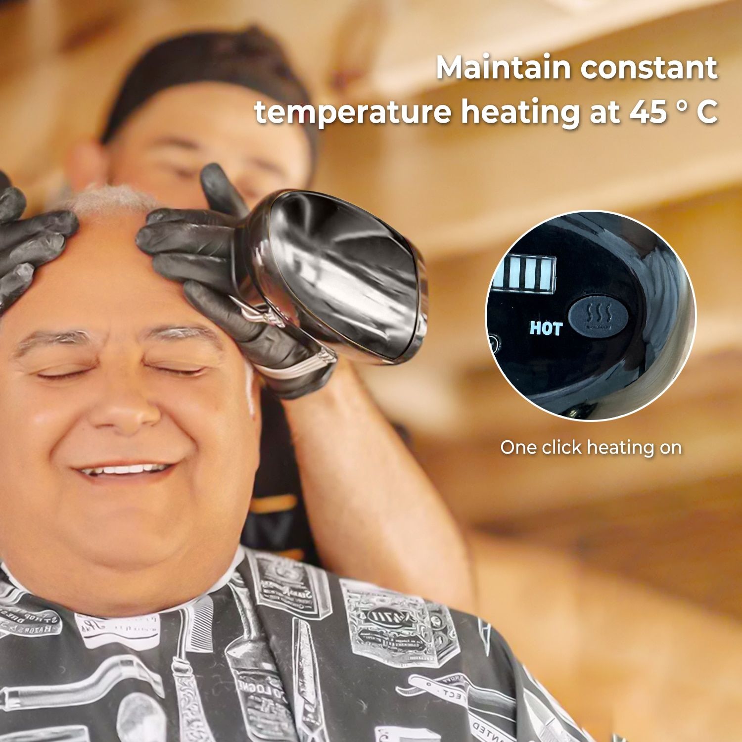 electric handheld head and body massager for barbers