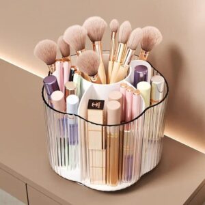 360° rotating dustproof cosmetic organizer makeup and accessory storage solution