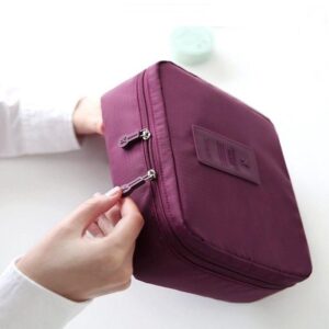 waterproof travel cosmetic organizer compact toiletry storage case for women