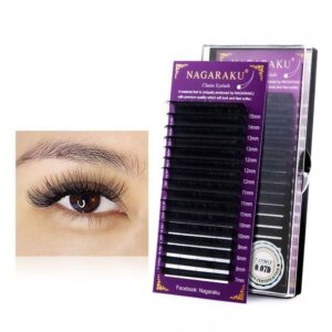 classic individual eyelash extensions | matte black, soft, natural long | handmade