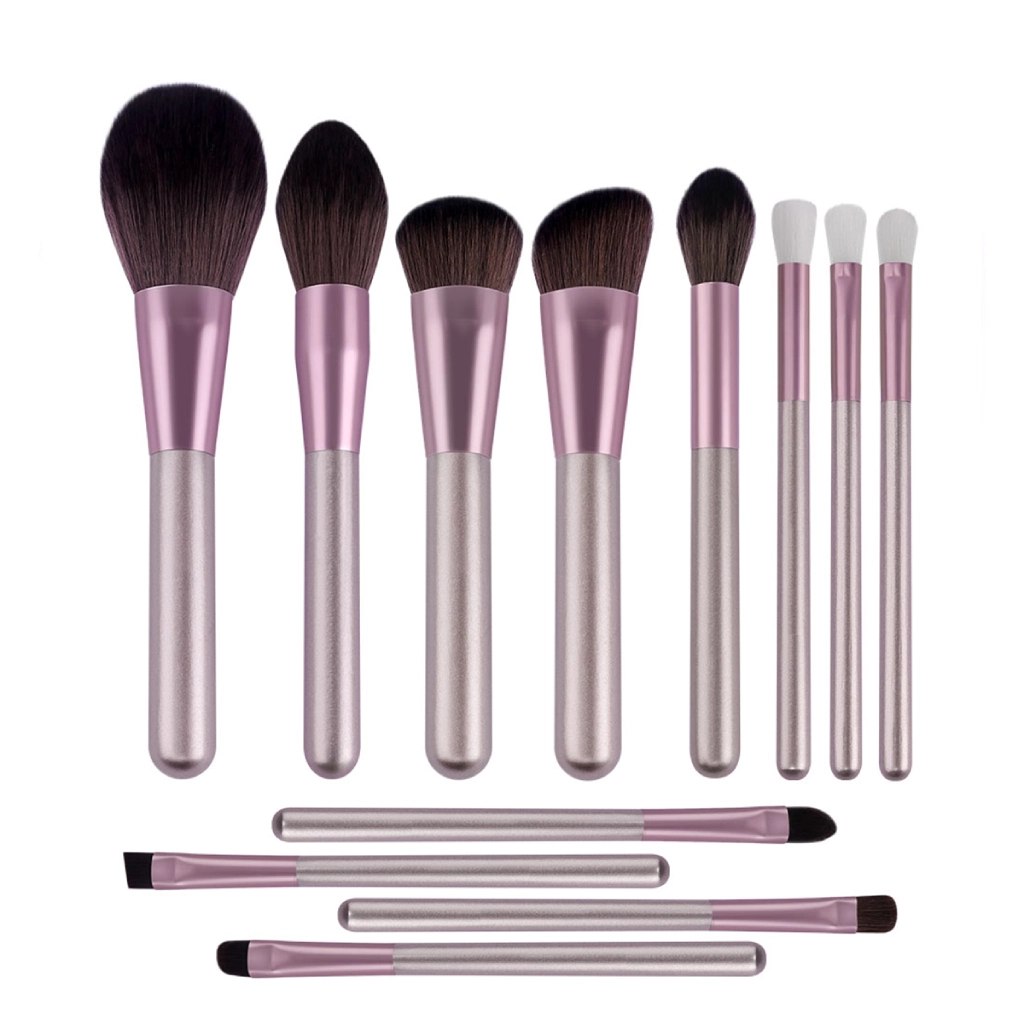 12 pcs grapes purple makeup brush set