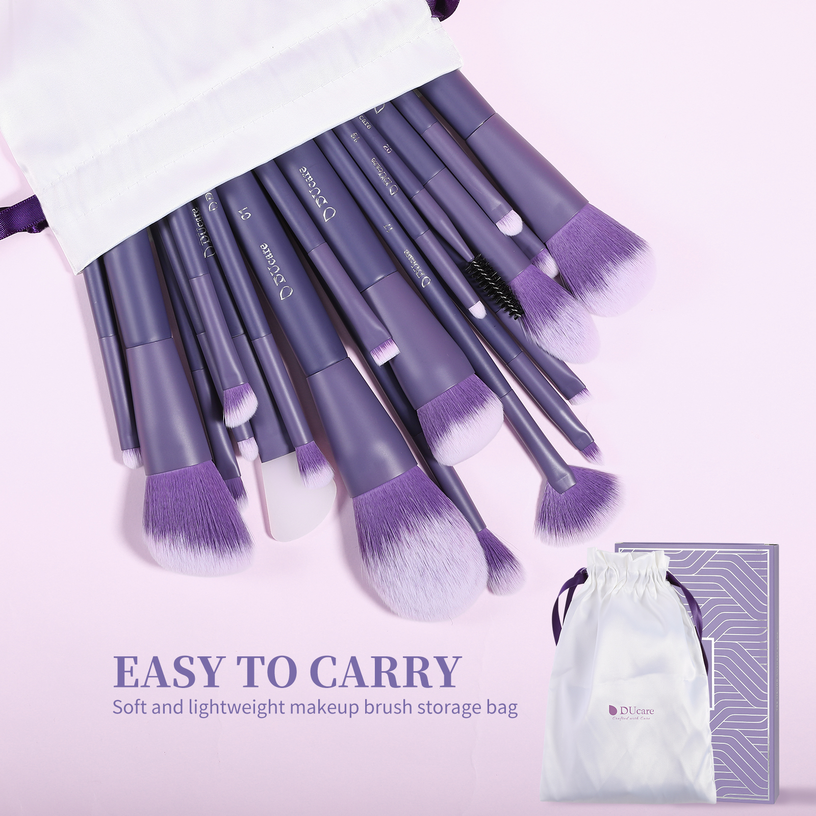 professional 20pcs purple makeup brush set